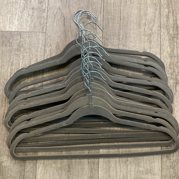 Amazon Basics 20 Set Slim Gray Velvet Non-Slip Clothes Hangers - Picture 1 of 1